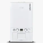 Imagen de la caldera Thermor Logic Micro 30, caldera mural de condensación mixta de 30kW, ideal para calefacción y agua caliente en viviendas medianas. Instalación profesional incluida por Cafrigas.